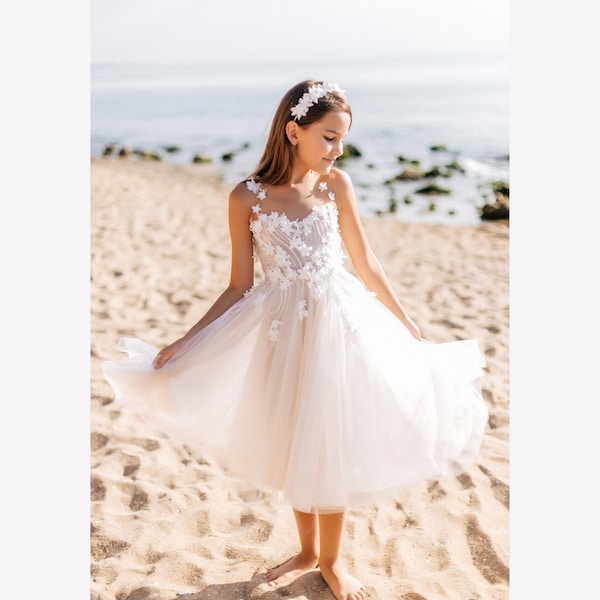 Ivory Flower Girl Dress Etsy