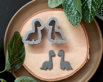 Dinosaur clay cutter set, 1.25 inch Dino cutters, mirrored clay cutters, earring making