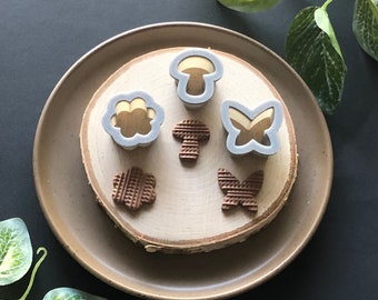 Pilz, Schmetterling, Blumen Ausstechformen: Cottagecore Cookie Cutter Set