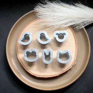 Animal clay cutter bundle, stud clay cutter bundle, micro clay cutter bundle, bunny clay cutter, pig clay cutter, frog clay cutter