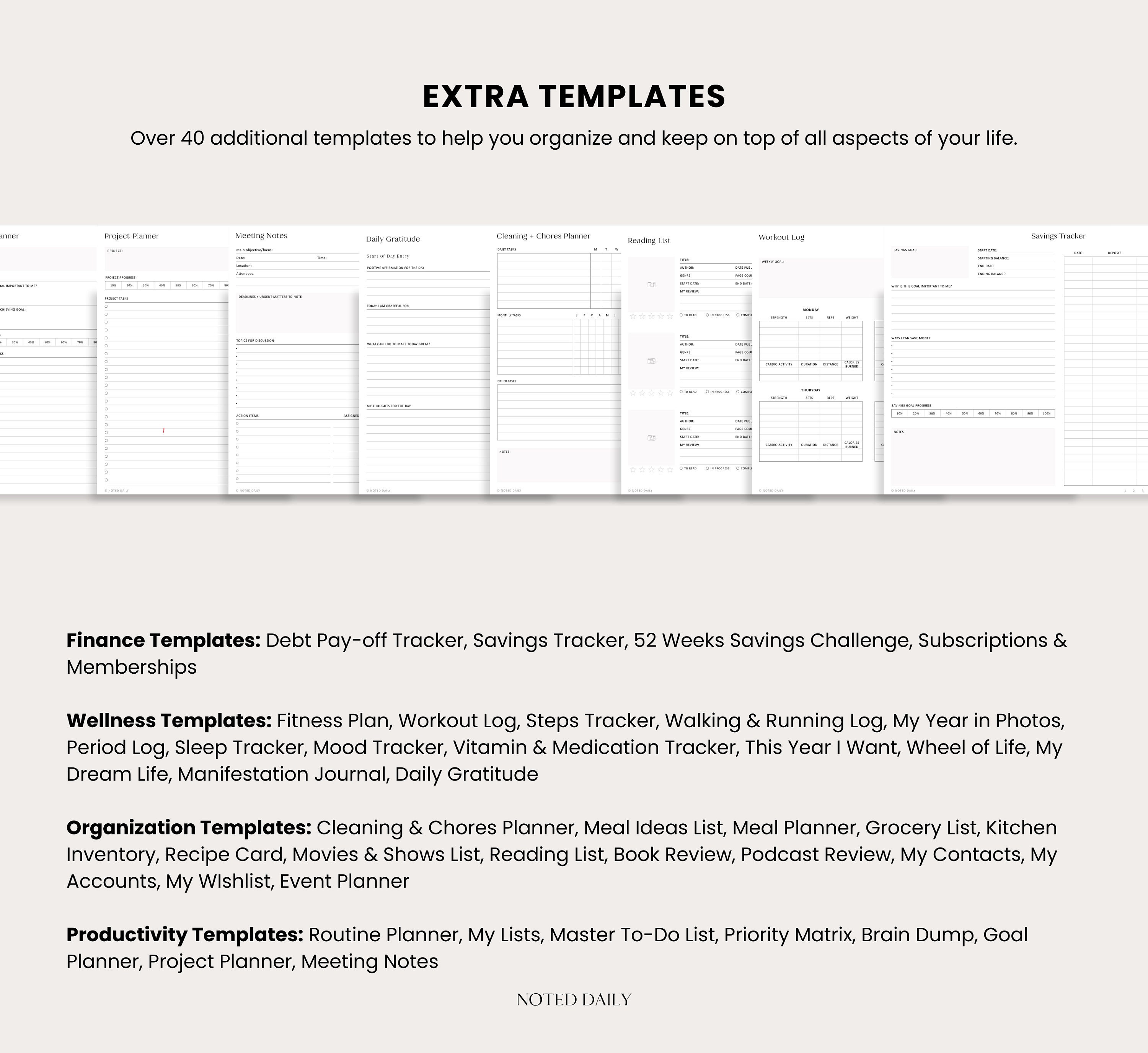 2024 Digital Planner, Horizontal Planner, 2024 Dated Planner ...