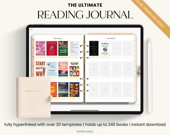 Digital Reading Journal, Digital Reading Planner, Book Journal, Goodnotes Journal, Book Review, Book Tracker, Reading Log, Reading Tracker