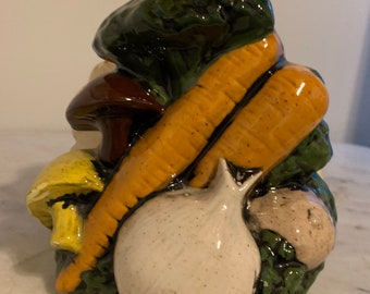 Vintage Mushroom and Vegetable Napkin Holdrer