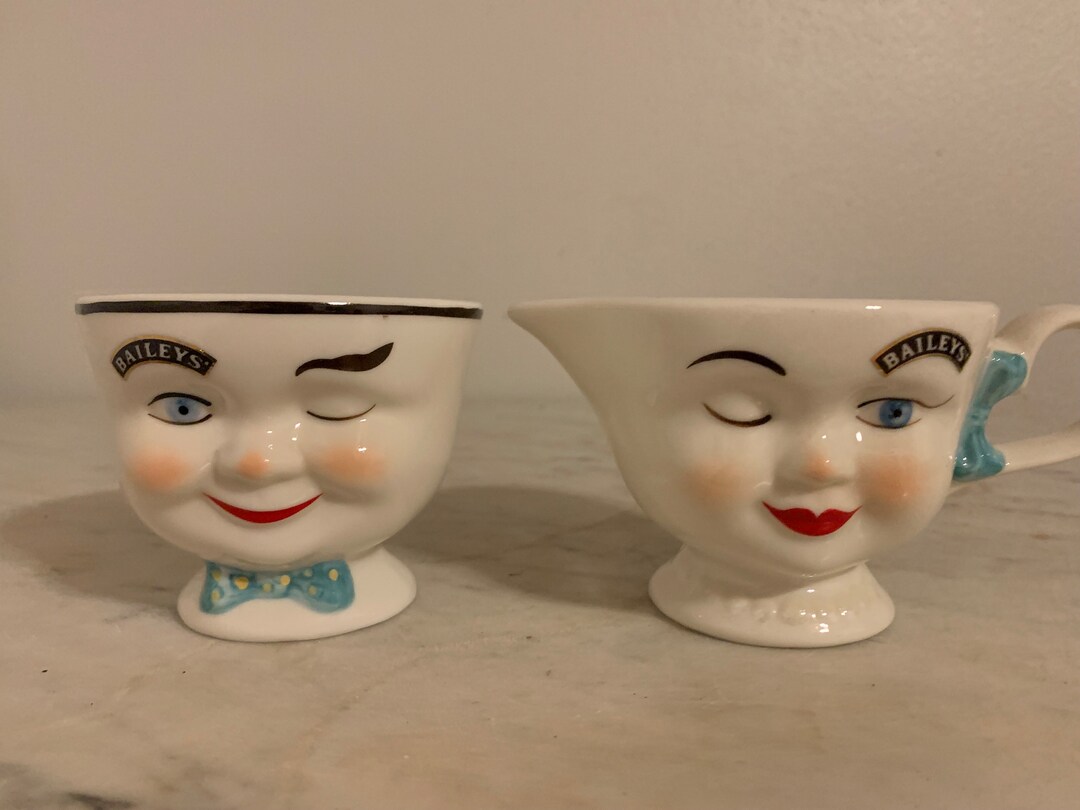 Vintage Baileys Winking Couple Cream and Sugar Set Etsy