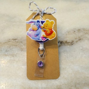 Bear and Donkey Retractable Badge Reel ~ Badge Holder ~ ID Holder