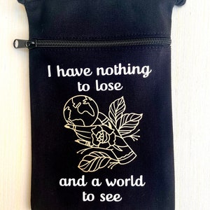 A World To See Travel Handbag ~ Travel Purse ~ Canvas Satchel