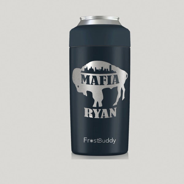 Frost Buddy - Bills Mafia Custom Engraved Can Cooler Fits 12oz Cans, Slim Cans, Bottles, and 16oz Cans & Bottles!