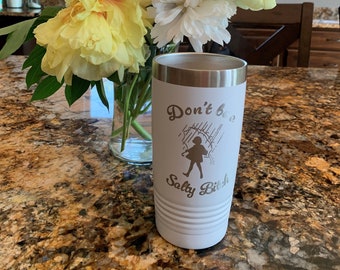 20oz Salty Bitch Custom Engraved Polar Camel, Insulated Tumblers, Personalized Travel Mug