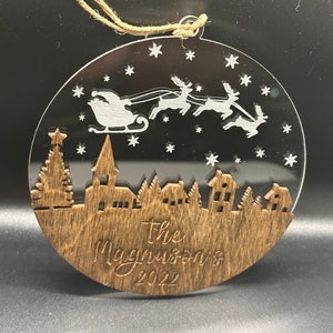 Personalized Christmas Scene Christmas Ornament