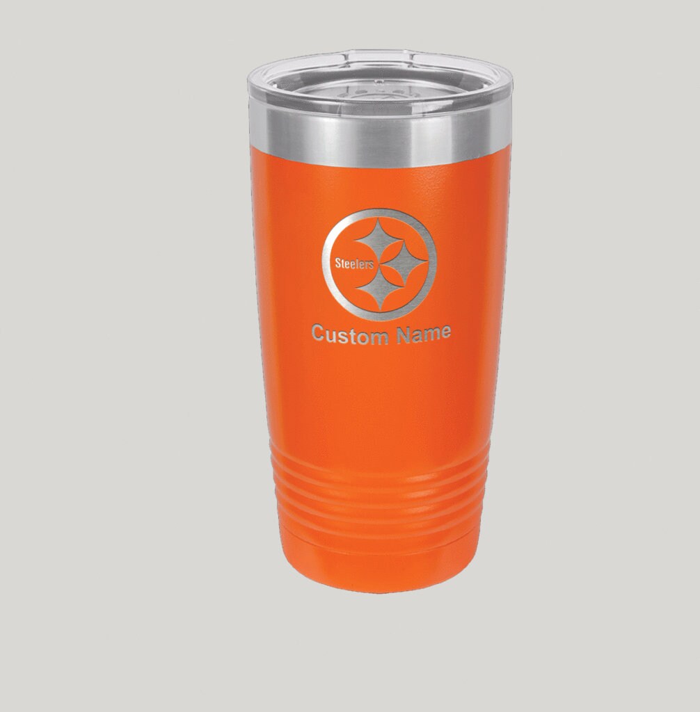 20oz Pittsburgh Steelers Custom Engraved Travel Mug - Etsy
