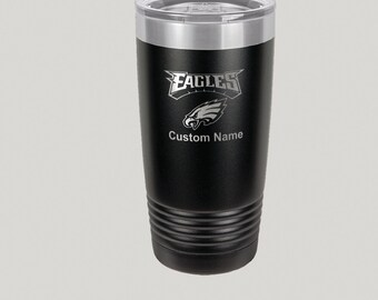 Tazza da viaggio personalizzata con incisione dei Philadelphia Eagles da 20 once