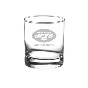 New York Jets Grawerowana szklanka do whisky - Personalizowany kubek do whisky - Wytrawiony prezent dla drużbów, na śluby, urodziny