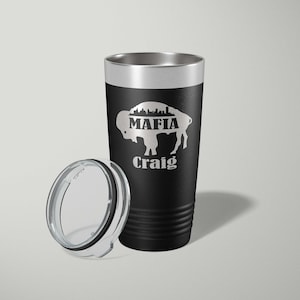 20oz Buffalo Bills Mafia Custom Engraved Travel Mug