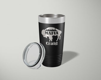 20oz Buffalo Bills Mafia Custom Engraved Travel Mug