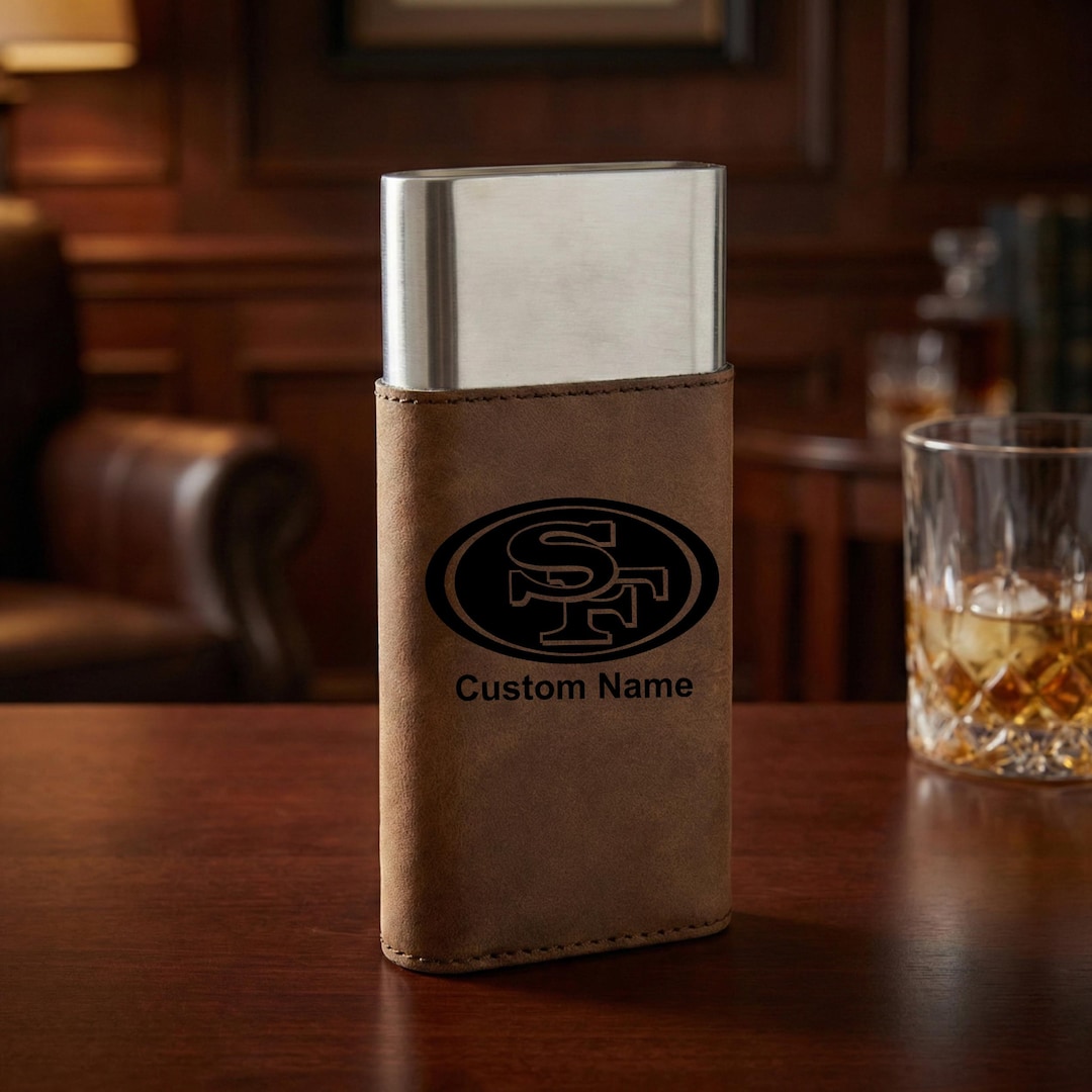 San Francisco 49ers Personalized Cigar Case and Cutter - Custom Engraved  Leather and Steel Cigar Case