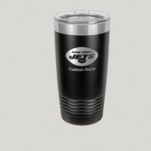 20oz New York Jets Custom Engraved Travel Mug