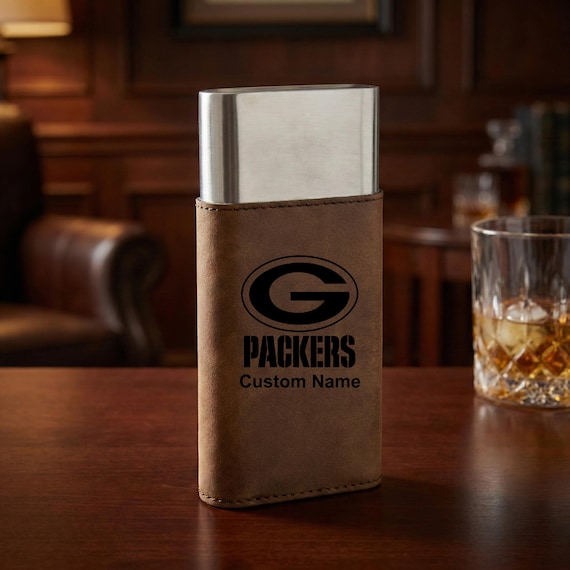 Green Bay Packers Personalized Cigar Case and Cutter - Custom Engraved  Leather and Steel Cigar Case