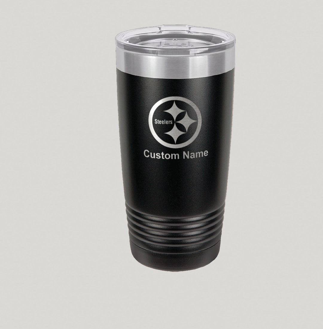20oz Pittsburgh Steelers Custom Engraved Travel Mug - Etsy