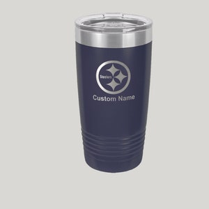 20oz Pittsburgh Steelers Custom Engraved Travel Mug - Etsy