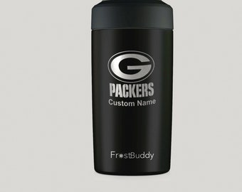 Frost Buddy - Green Bay Packers individuell gravierter Dosenkühler für 12 Unzen Dosen, schlanke Dosen, Flaschen sowie 16 Unzen Dosen und Flaschen!