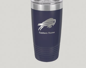 20oz Buffalo Bills Custom Engraved Travel Mug