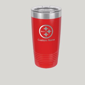 20oz Pittsburgh Steelers Custom Engraved Travel Mug - Etsy