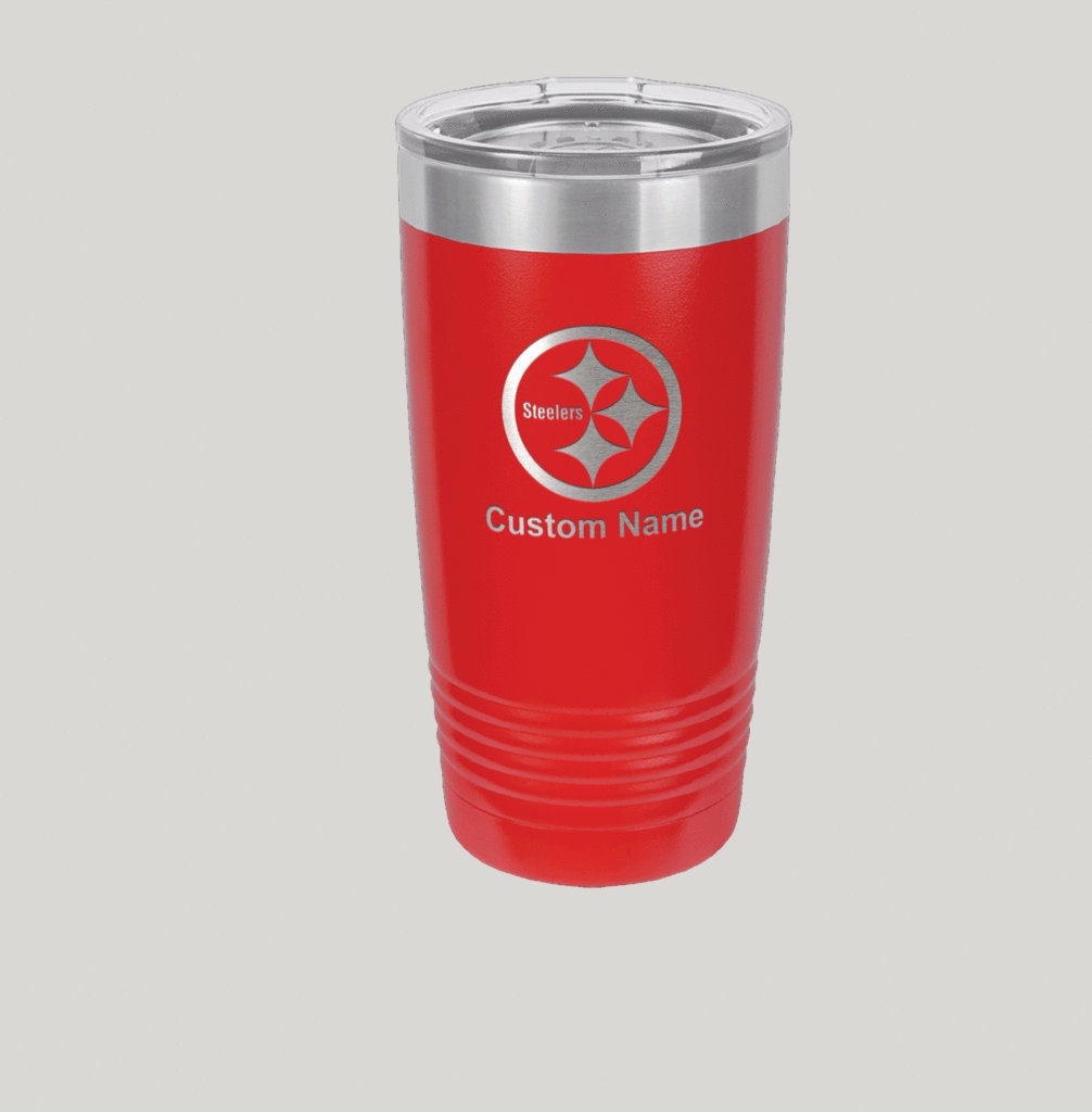 20oz Pittsburgh Steelers Custom Engraved Travel Mug - Etsy
