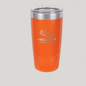20oz Denver Broncos Custom Engraved Travel Mug