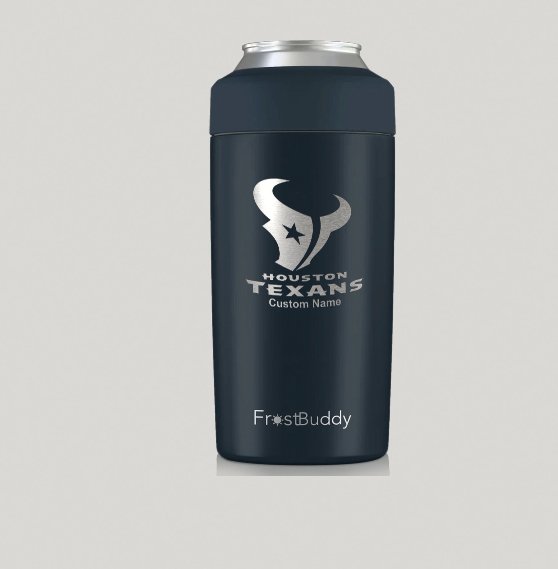 ◆感謝価格◆FUNNY◆ベローズ◆貴重アメリカンバイソン◆タタンカケース◆ Frost Buddy - Houston Texans Custom Engraved Can Cooler Fits 12oz