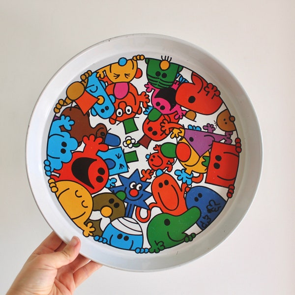 Retro Mr Men By Roger Hargreaves Serving Tray, Armstrong and Claydon 1970s | Vintage Mr Men, Rare Mr Men, Collectable Mr Men, Little Miss