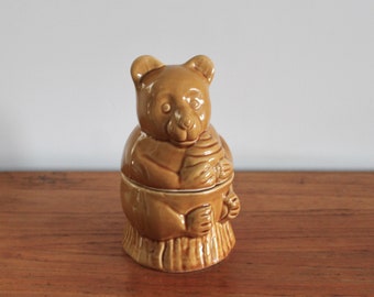 Ceramic Honey Bear Pot | Bear Ceramic Pot, Pot for Honey, Honey Jar, Trinket Pot, Honey Storage, Bear Ceramic Trinket, Honey,