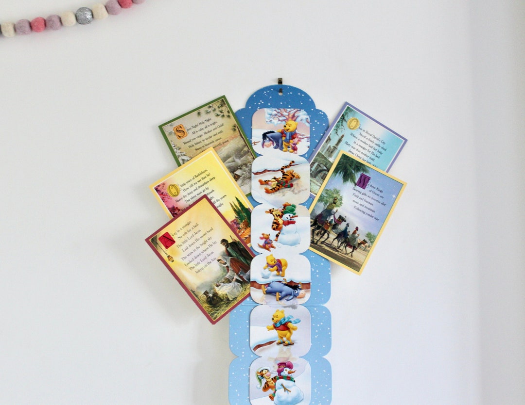 Disney Winnie the Pooh Cardboard Christmas Card Holder Etsy