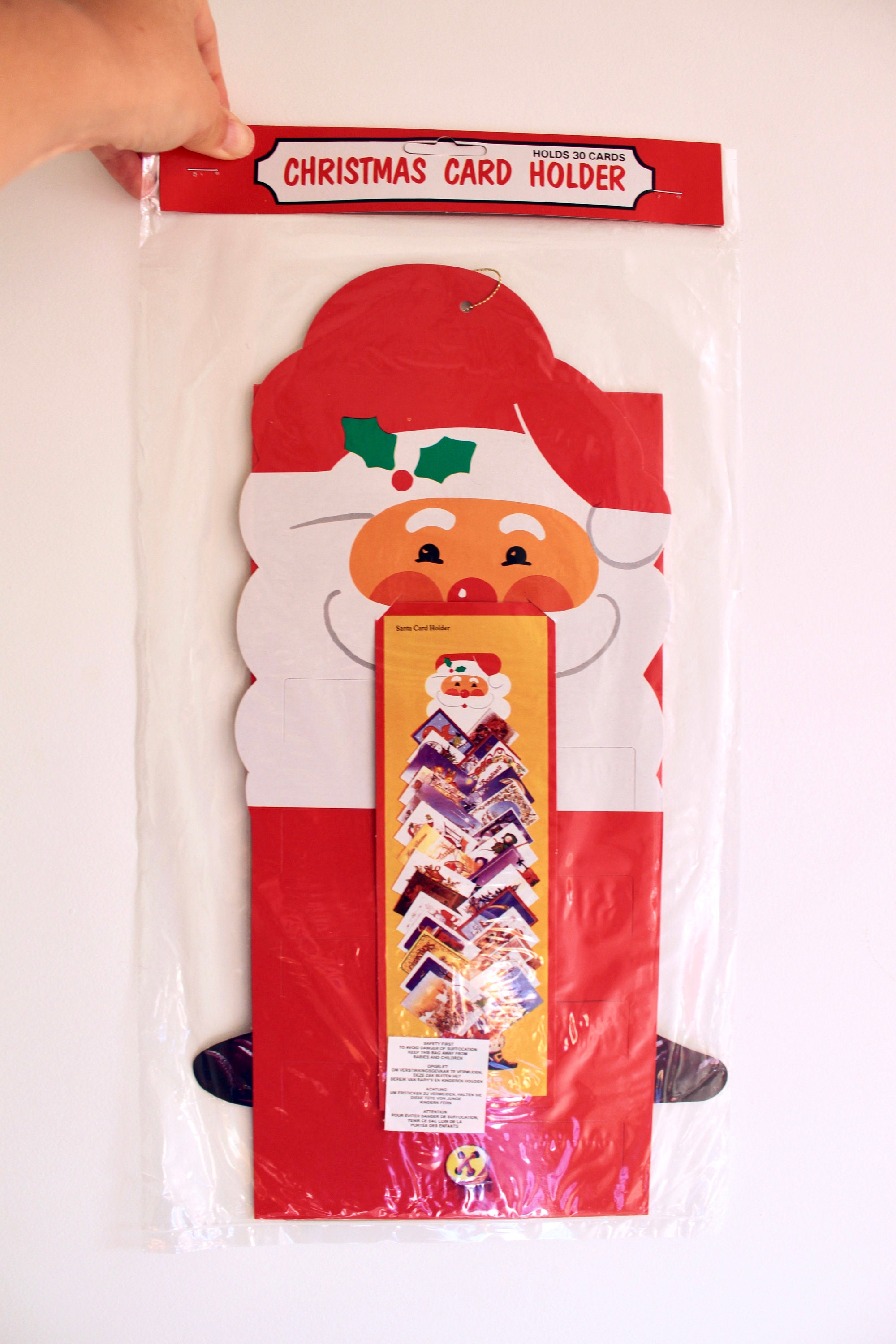 Retro Santa Cardboard Christmas Card Holder Vintage Etsy UK
