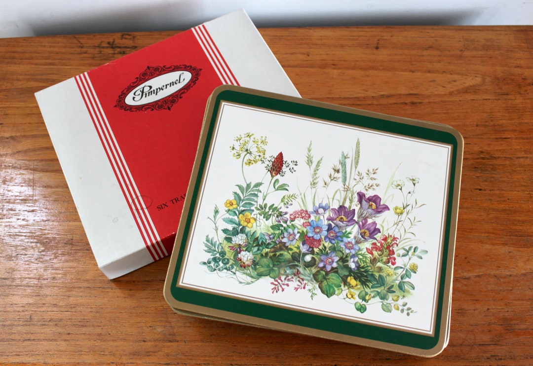 Pimpernel Six Floral Placemats Meadow Flowers, Floral Table Mats, Home