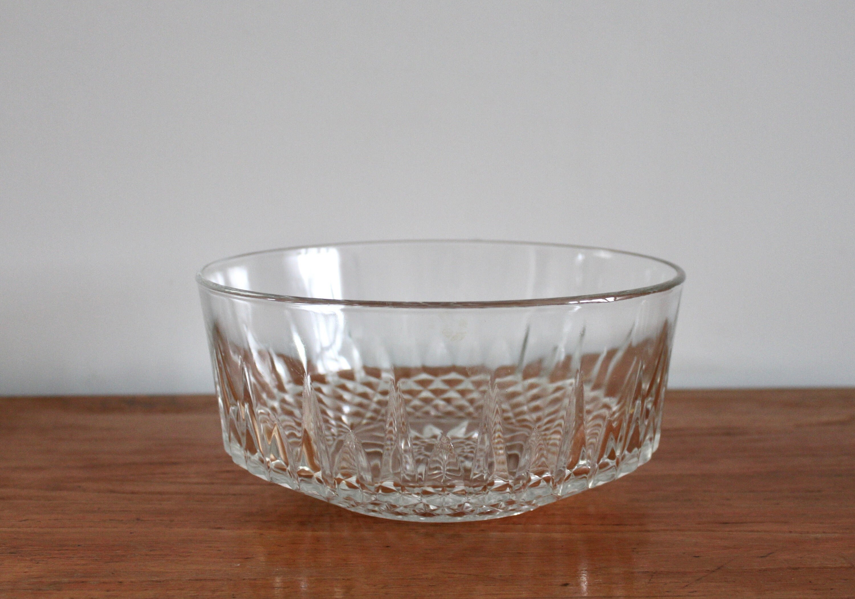 Arcoroc France Clear Glass Bowl Clear Vintage Fruit Bowl Etsy De