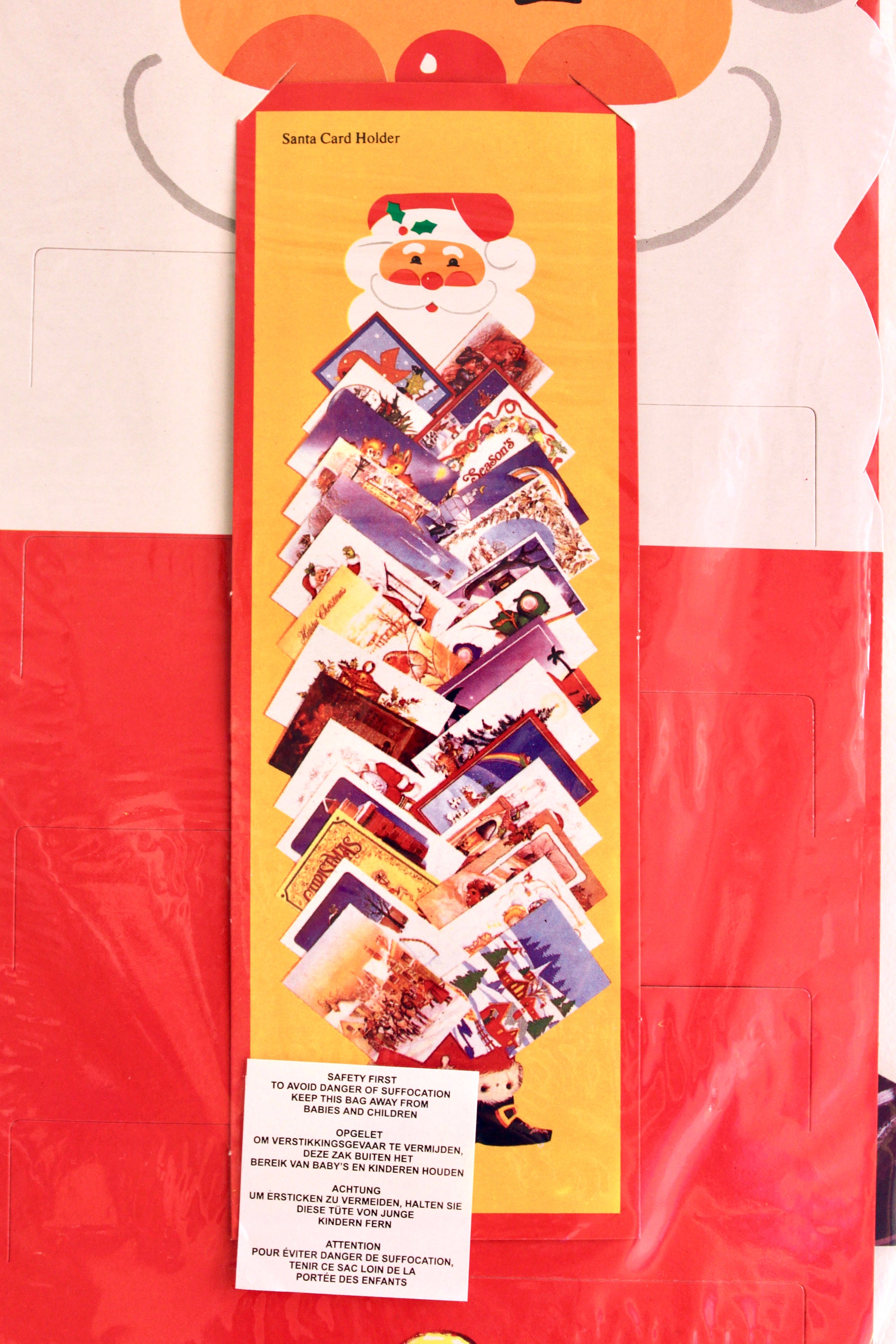 Retro Santa Cardboard Christmas Card Holder Vintage Etsy UK