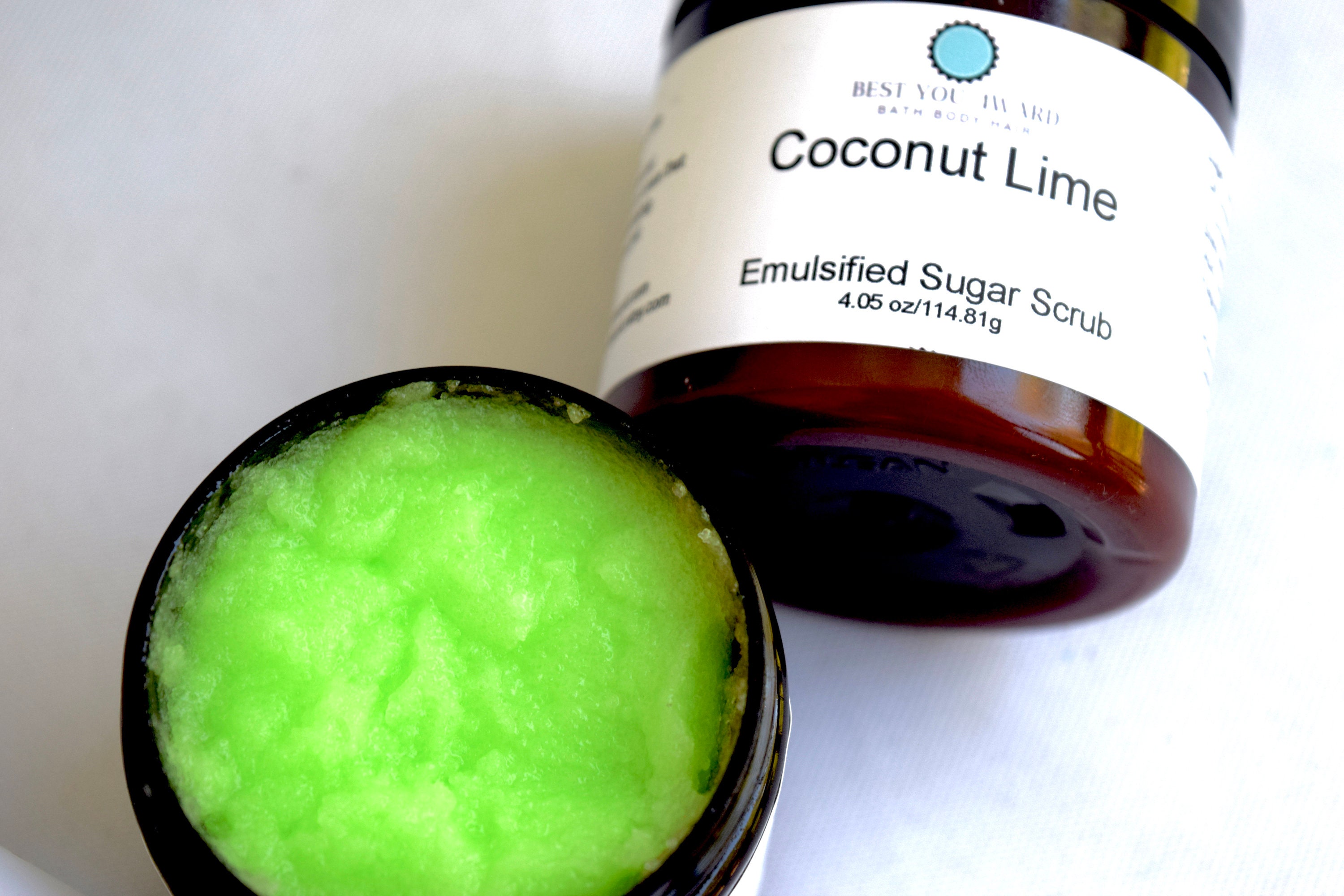 Emulsified Sugar Scrub, Coconut Lime, Fragrance, Handmade Sugar Scrub,