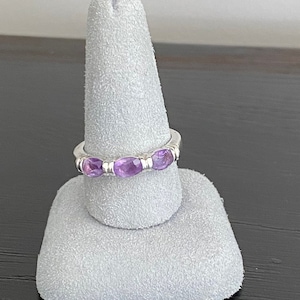 Sterling Silver and Amethyst Ring image 1