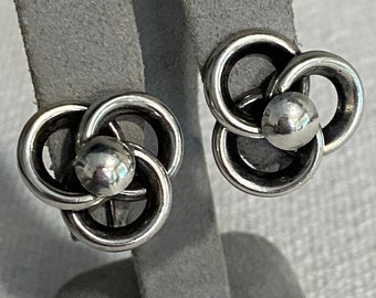 Vintage Sterling Silver Screw Back Earrings