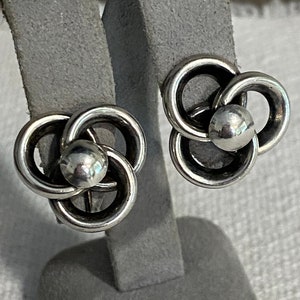Vintage Sterling Silver Screw Back Earrings