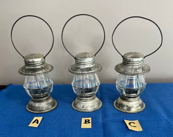 Choice of 3 Vintage 1940&#39;s Avor Toy Railroad Lantern Candy Containers