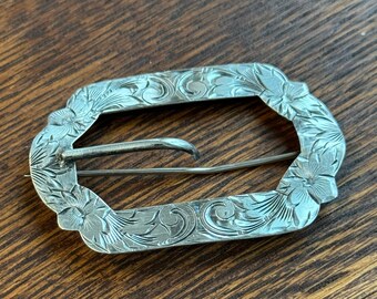 スターリングシルバー 925 N&H アールデコ ヴィンテージ ピンブローチ