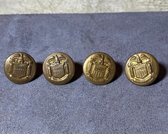 Vintage New York Seal Rochester Goldtone Waterbury Buttons