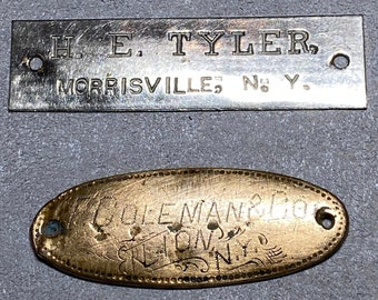 2 Vintage Carriage/Buggy/Wagon    Nameplates