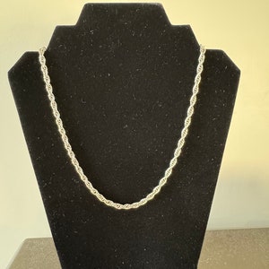 Vintage Sterling Silver Twisted Rope Neckchain