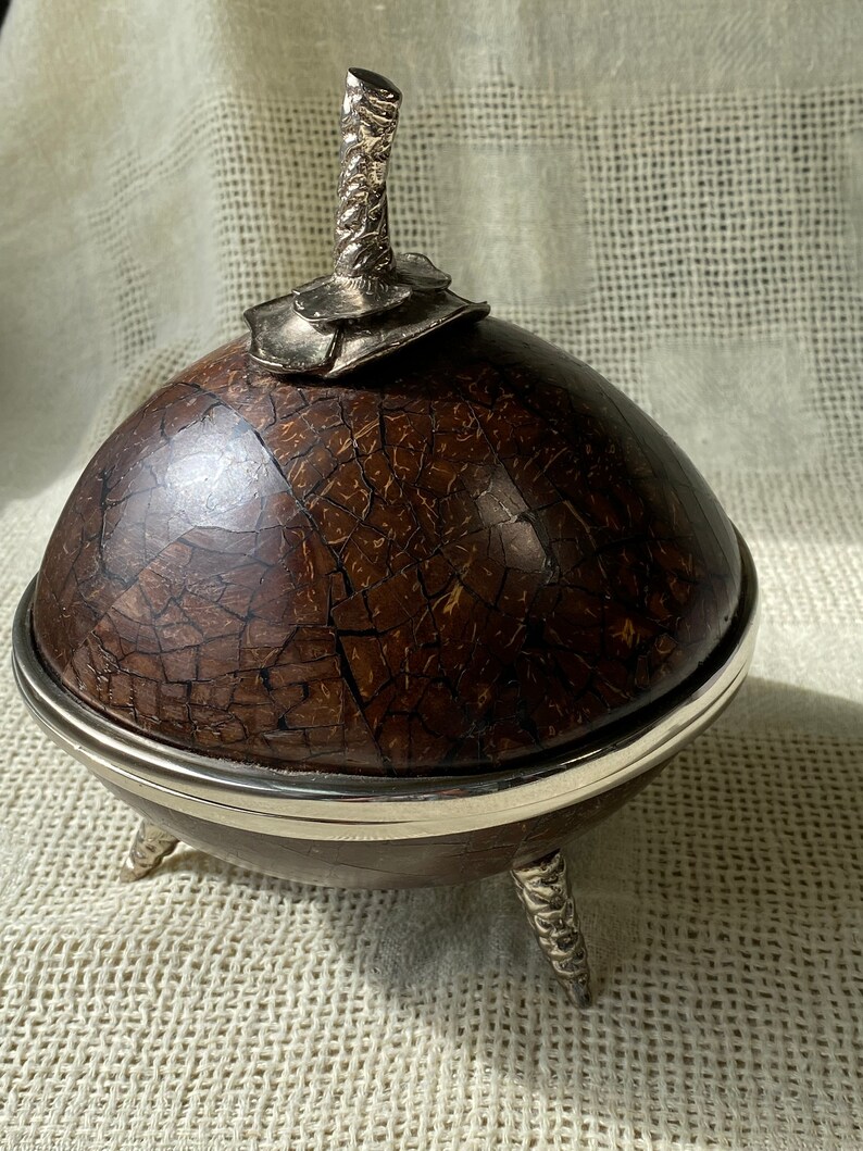 Signed Maitland-smith Footed Lidded Dish - Etsy