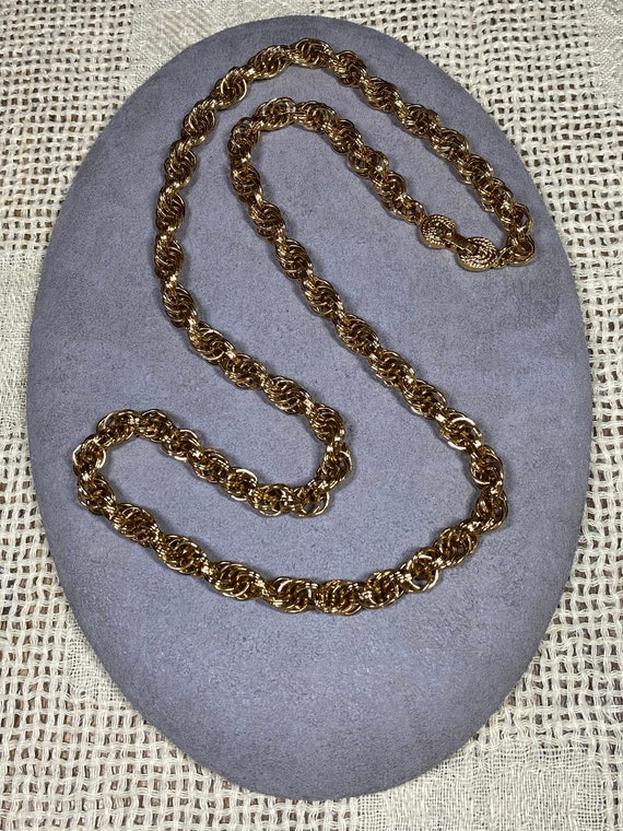 Monet Gold Tone Rope Necklace