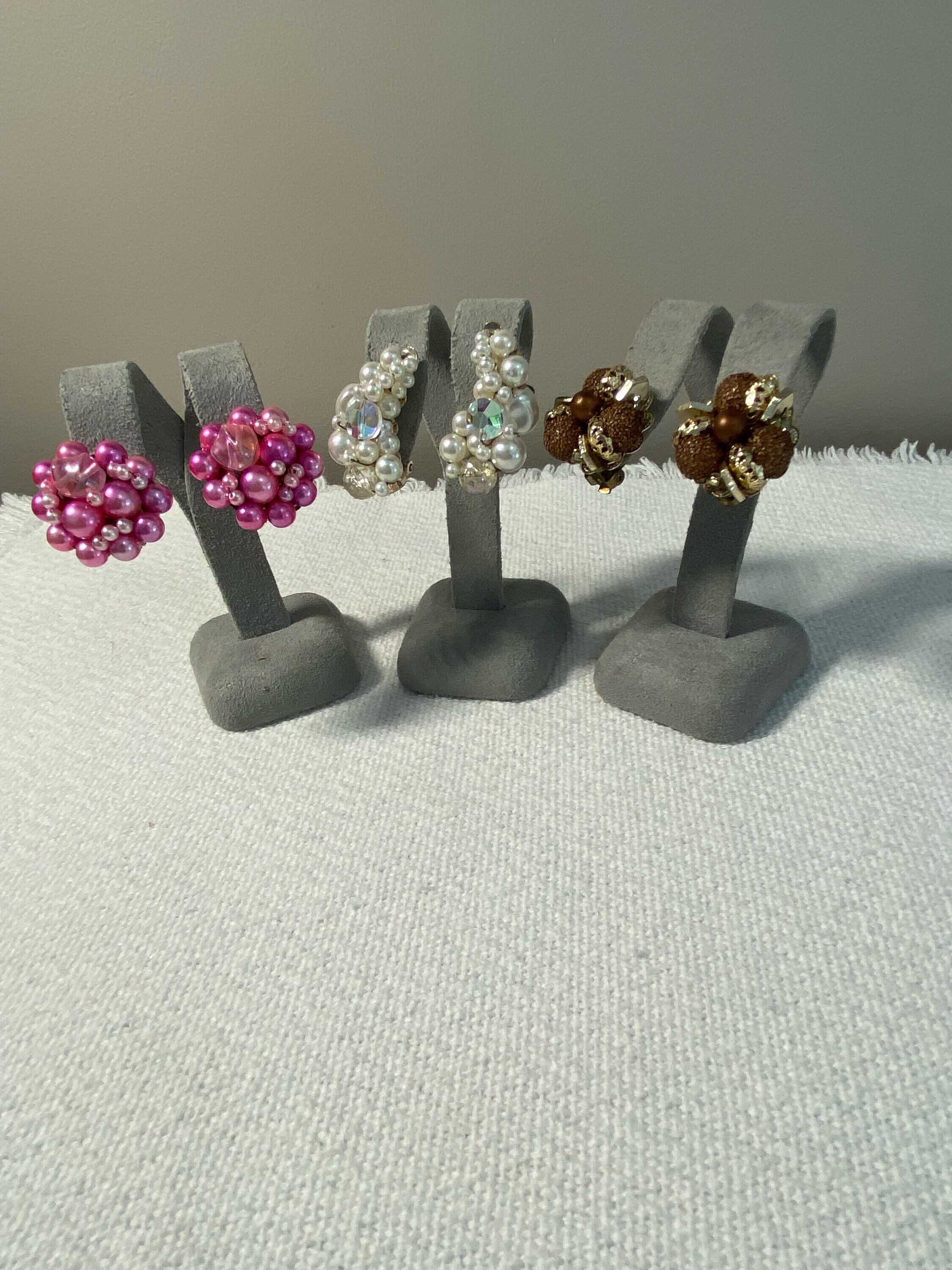 3 Pairs of Vintage Japan Clip on Earrings - Etsy