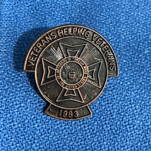 Vintage &quot;Veterans Helping Veterans&quot; VFW Lapel Pin