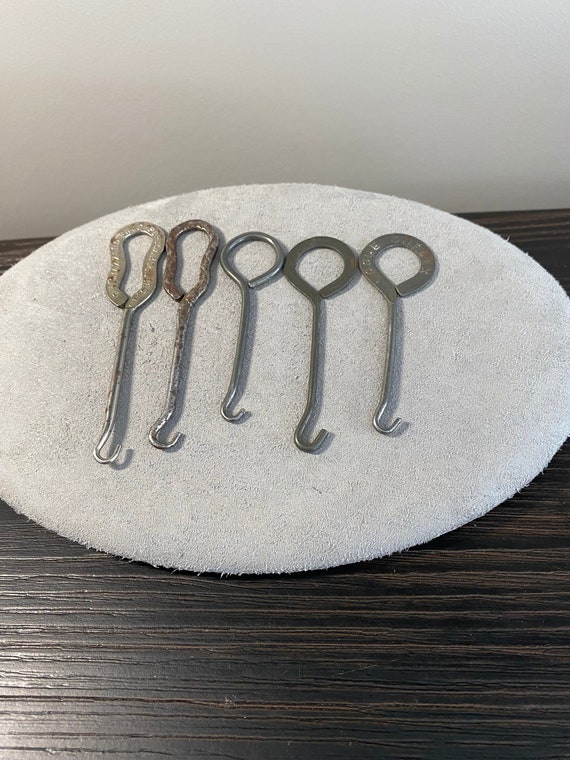 Lot of 5 Metal Shoe/Boot Lace Button Hooks